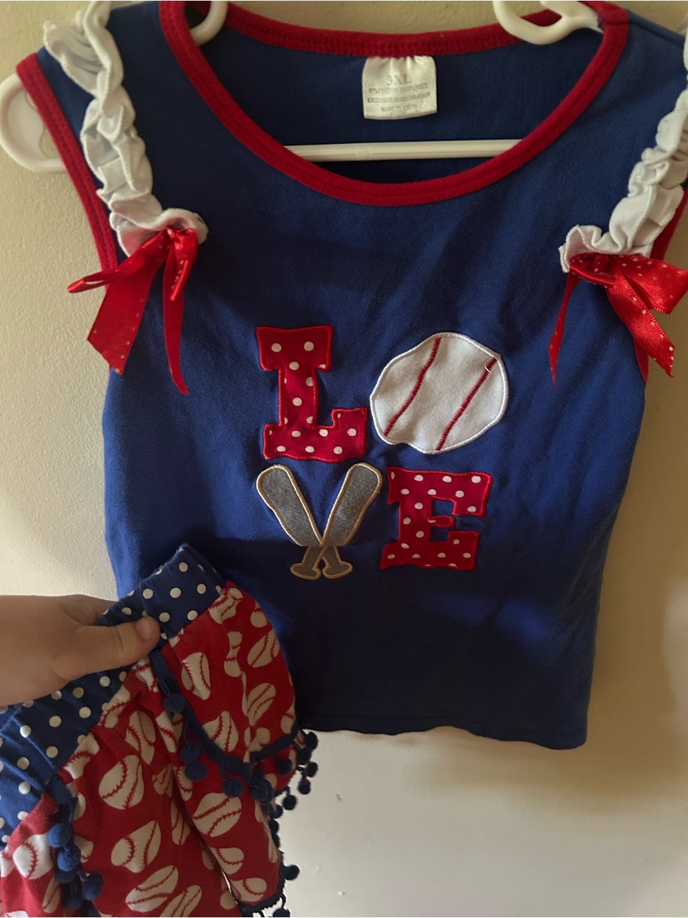 2-Piece Shorts and Tanks Baseball LOVE Set